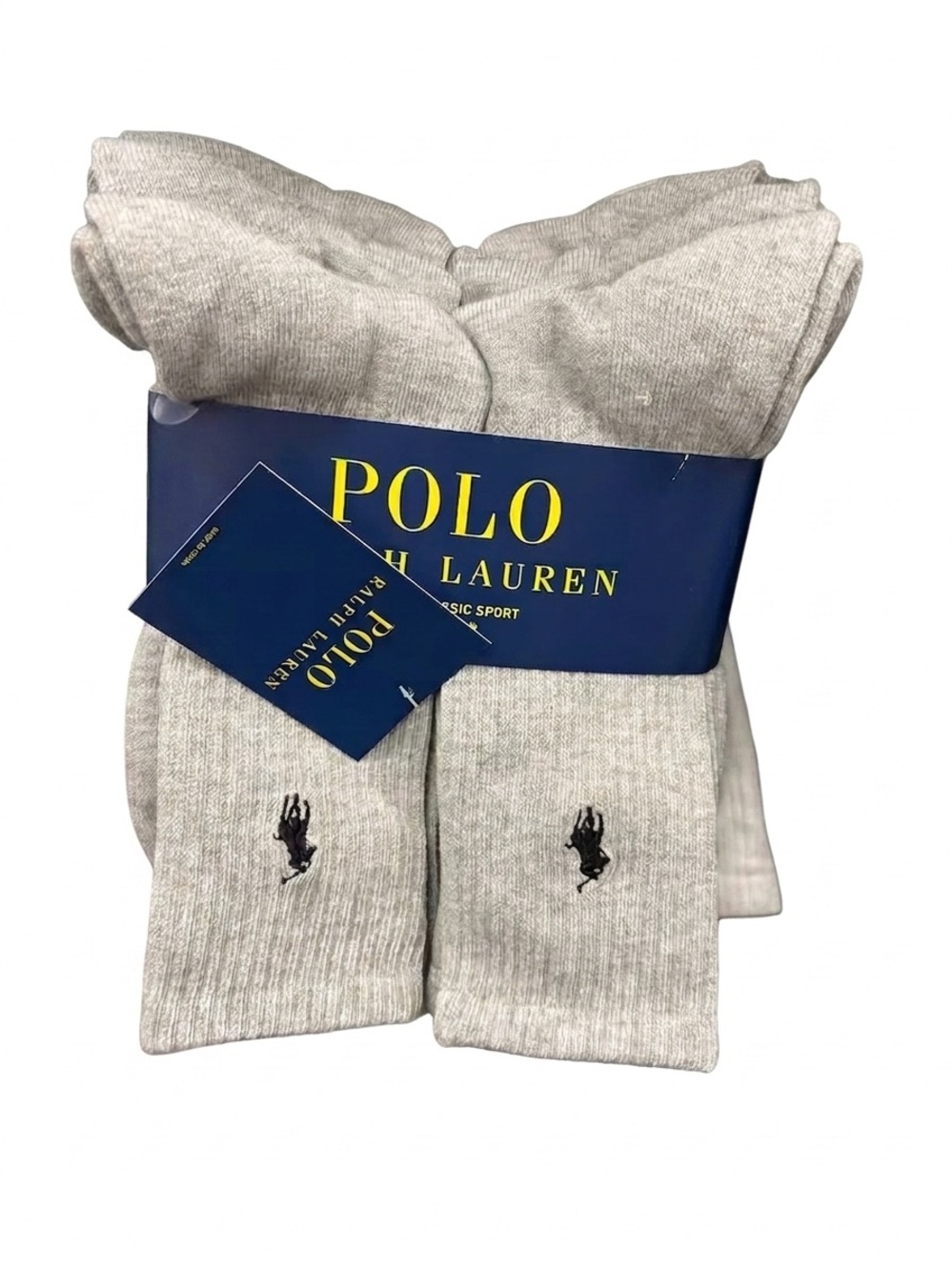 Polo by Ralph Lauren Men’s Crew Socks - Light Gray (3-Pack)